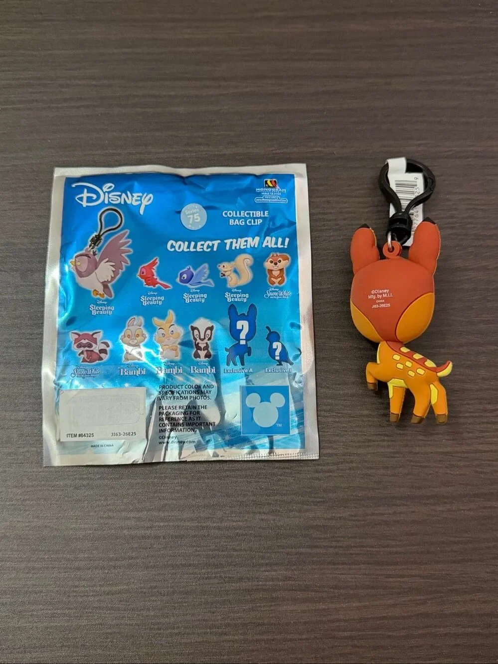 Disney Woodland Series 75 Bag Clip Keychain CHASE - Bambi